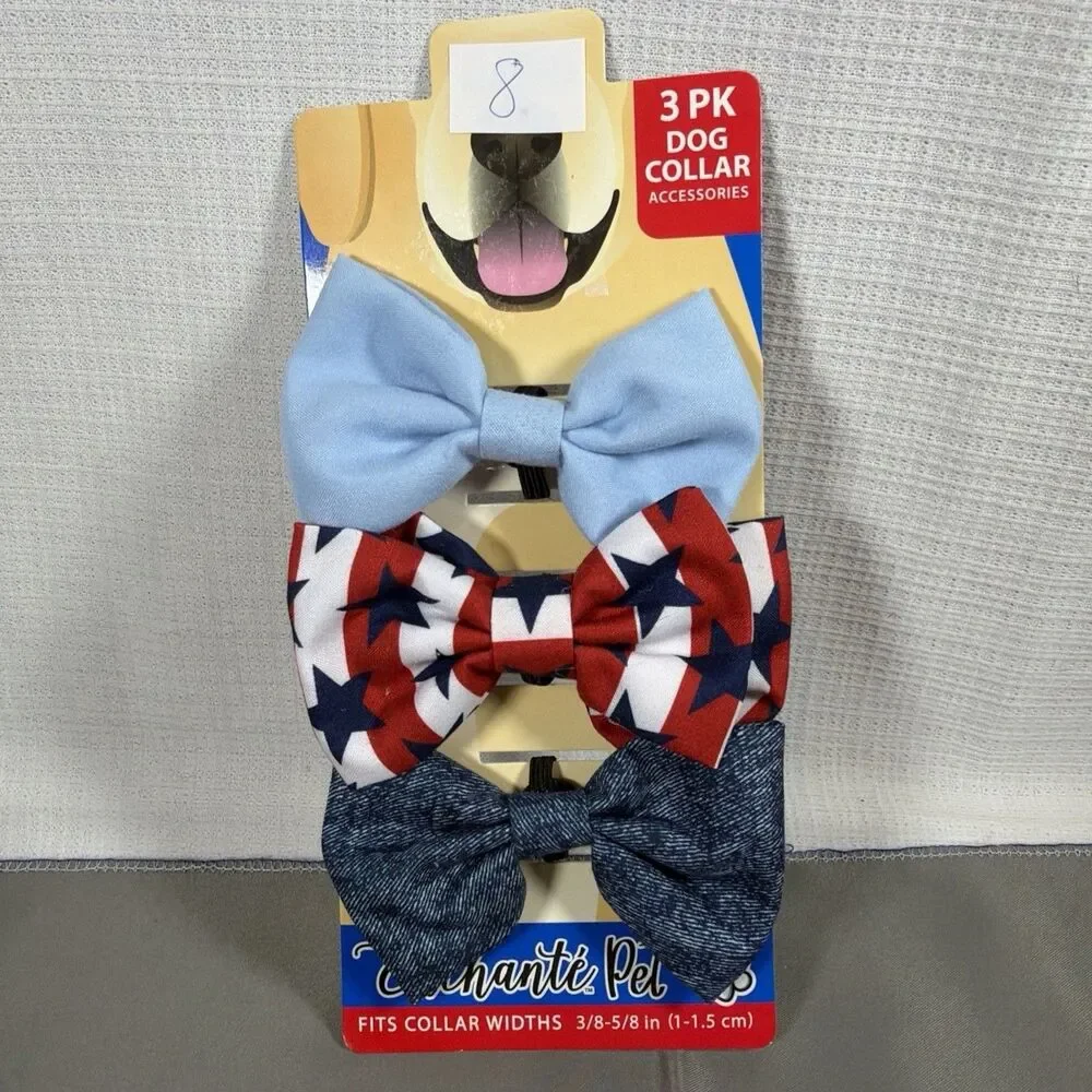 ENCHANTE PET 3 PACK DOG COLLAR ACCESSORIES